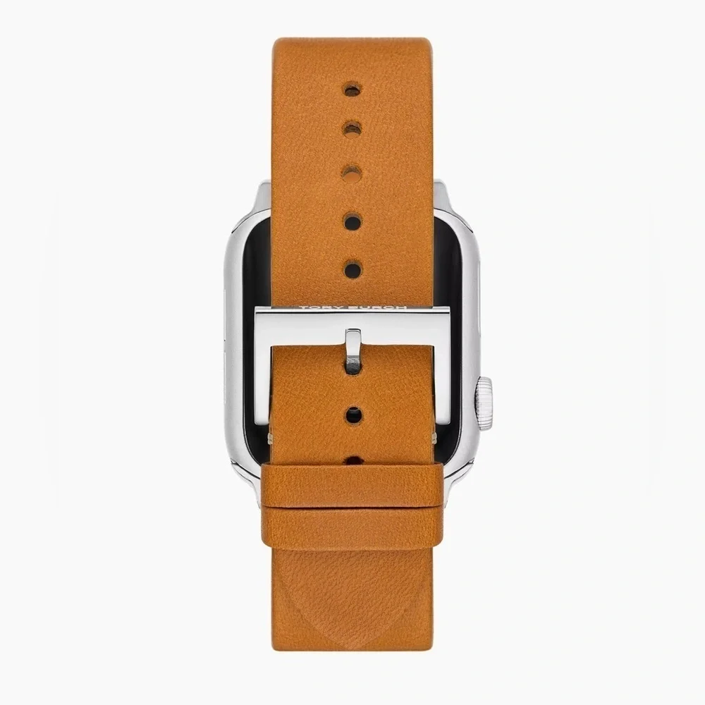 NWT! New! Tory Burch Apple Watch Band 38-45mm -Mcgraw Leather -Tan